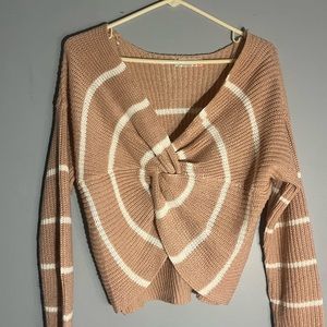 Made with love FCT brand twist back sweater!